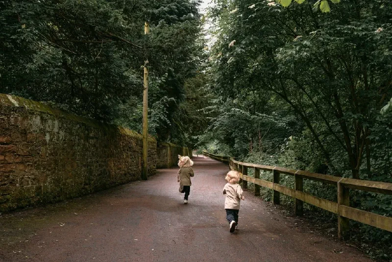 Family photos in Jesmond dene in Newcastle