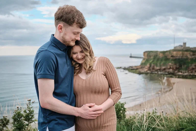 Maternity Photoshoot in Tynemouth North East England