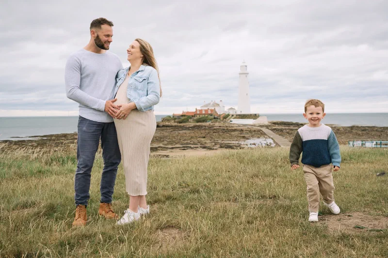 Maternity Photography St Mary&rsquo;s Lighthouse, Whitley Bay